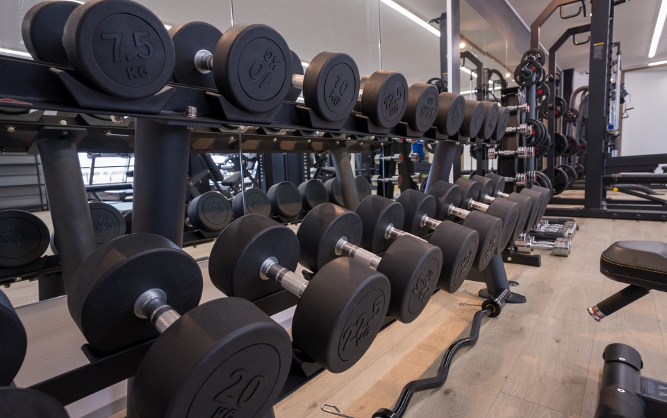 ダンベルとラック